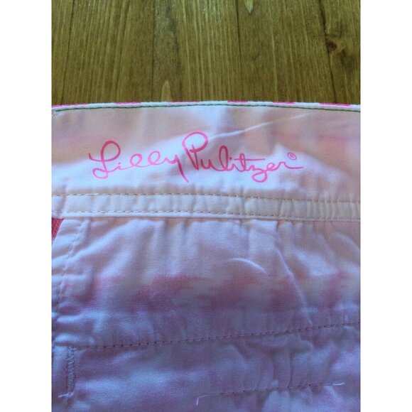 Lilly Pulitzer Womens Walsh Shorts Size 8 Pink & White Zebra Pattern Preppy Vaca - Picture 3 of 9